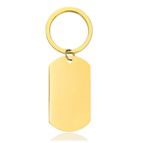 Blank Metal Keychain Tag Pendant Blank Rectangle Keychain