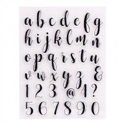 Handwritten Alphabet and Number Transparent Stamps