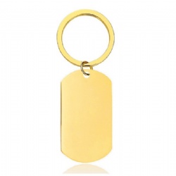 Blank Metal Keychain Tag Pendant Blank Rectangle Keychain
