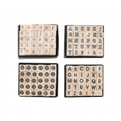 Letter Wood Stamp Set ( 4 styles)