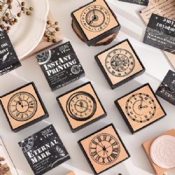 Clock Wood Stamp