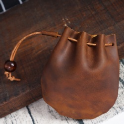 Crazy Horse Drawstring coin purse