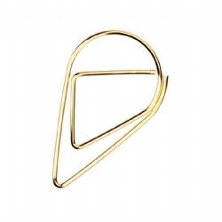 Gold Teardrop Paper Clips